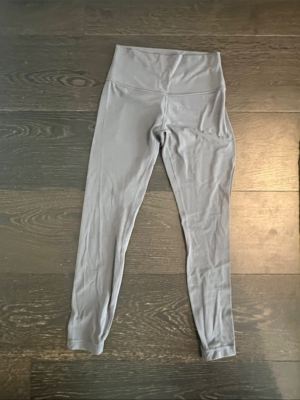 LuluLemon Women’s High-Waist Leggings in Light Gray